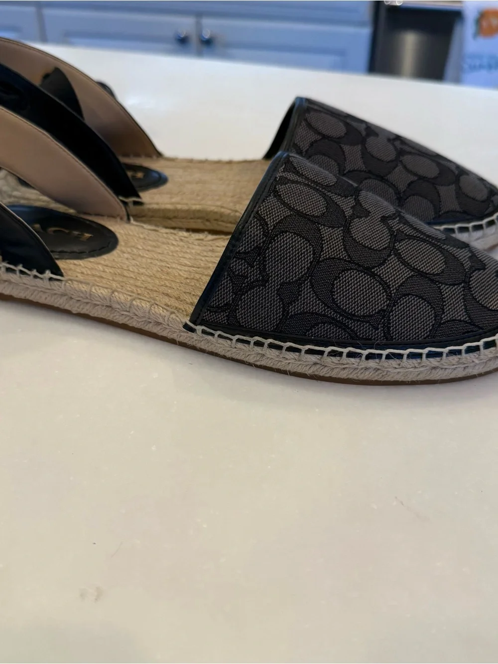 Coach Connie Espadrille In Signature Jacquard Women’s Size 9.5 B EUC